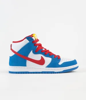 Nike SB Orange Label Dunk High Pro Shoes - Light Photo Blue / University Red