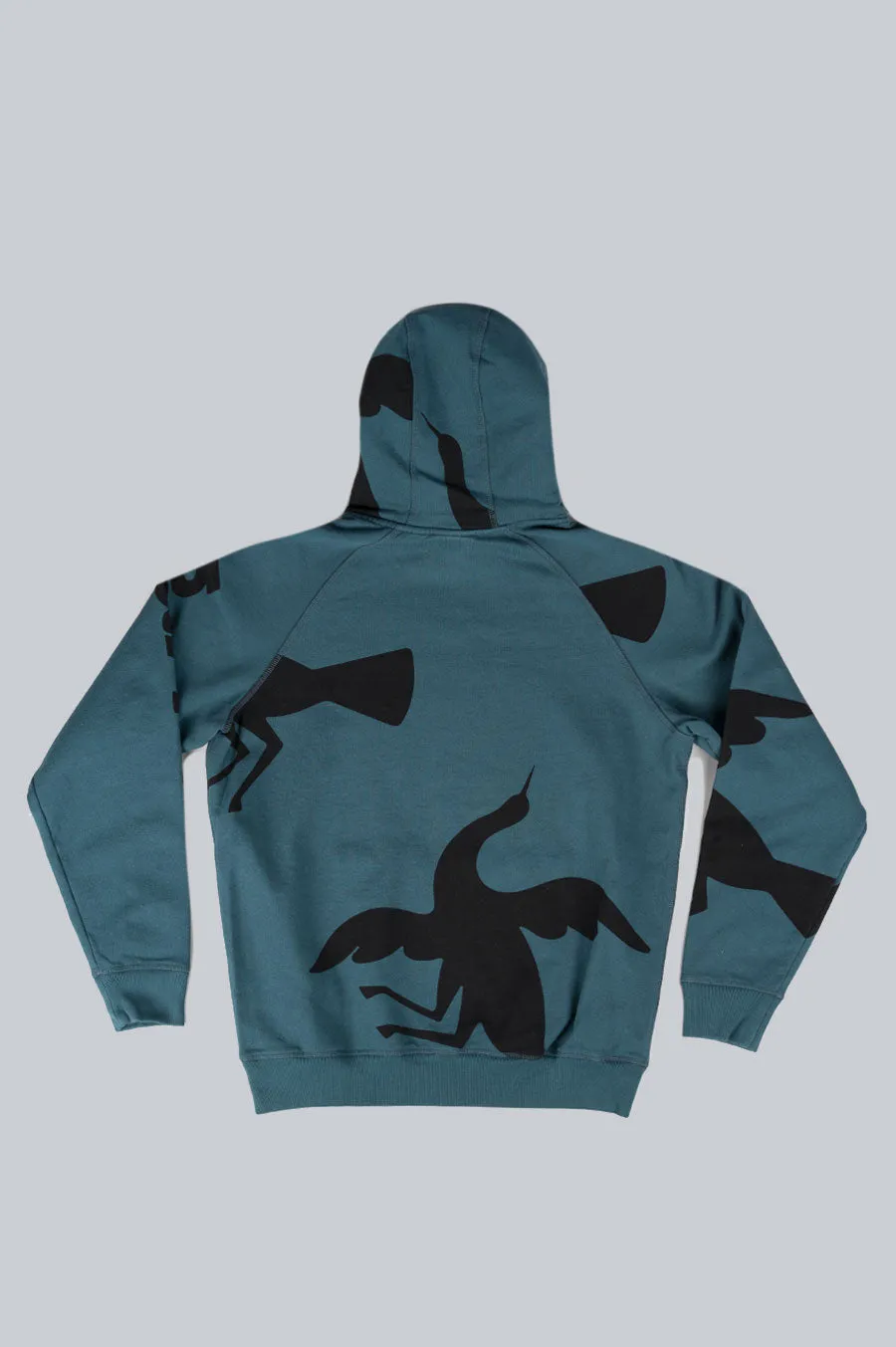 PARRA CLIPPED WINGS HOODED SWEATSHIRT DEEP SEA GREEN