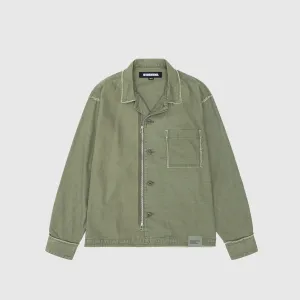 UNTRIMMED ZIP SHIRT