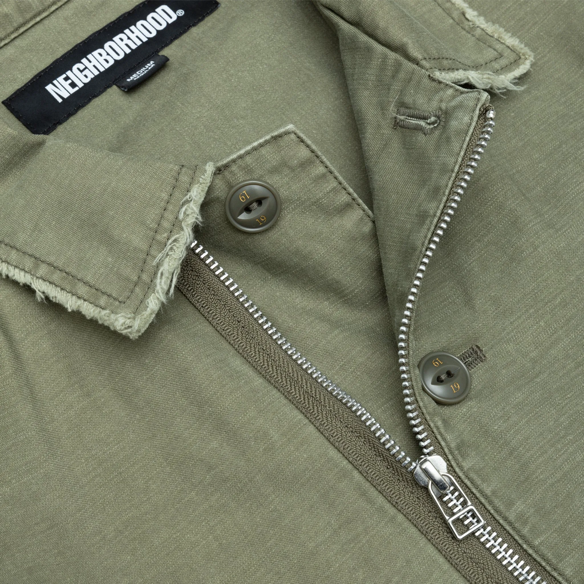 UNTRIMMED ZIP SHIRT