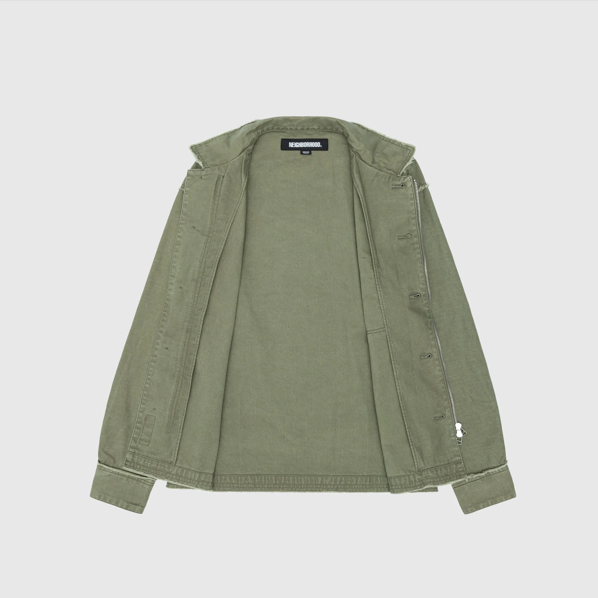 UNTRIMMED ZIP SHIRT