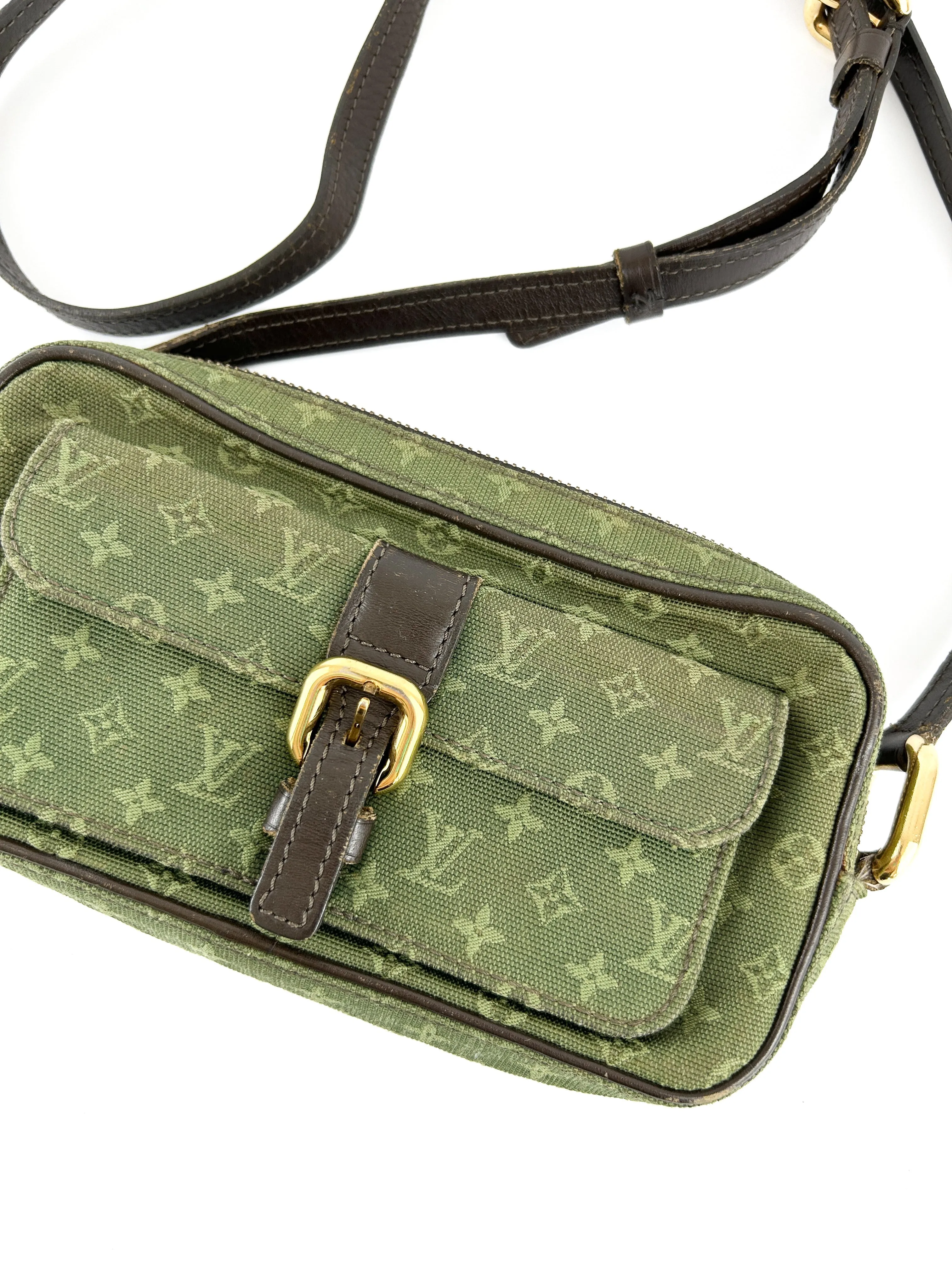Vintage Louis Vuitton Khaki Juliette MM Crossbody Bag (2002)