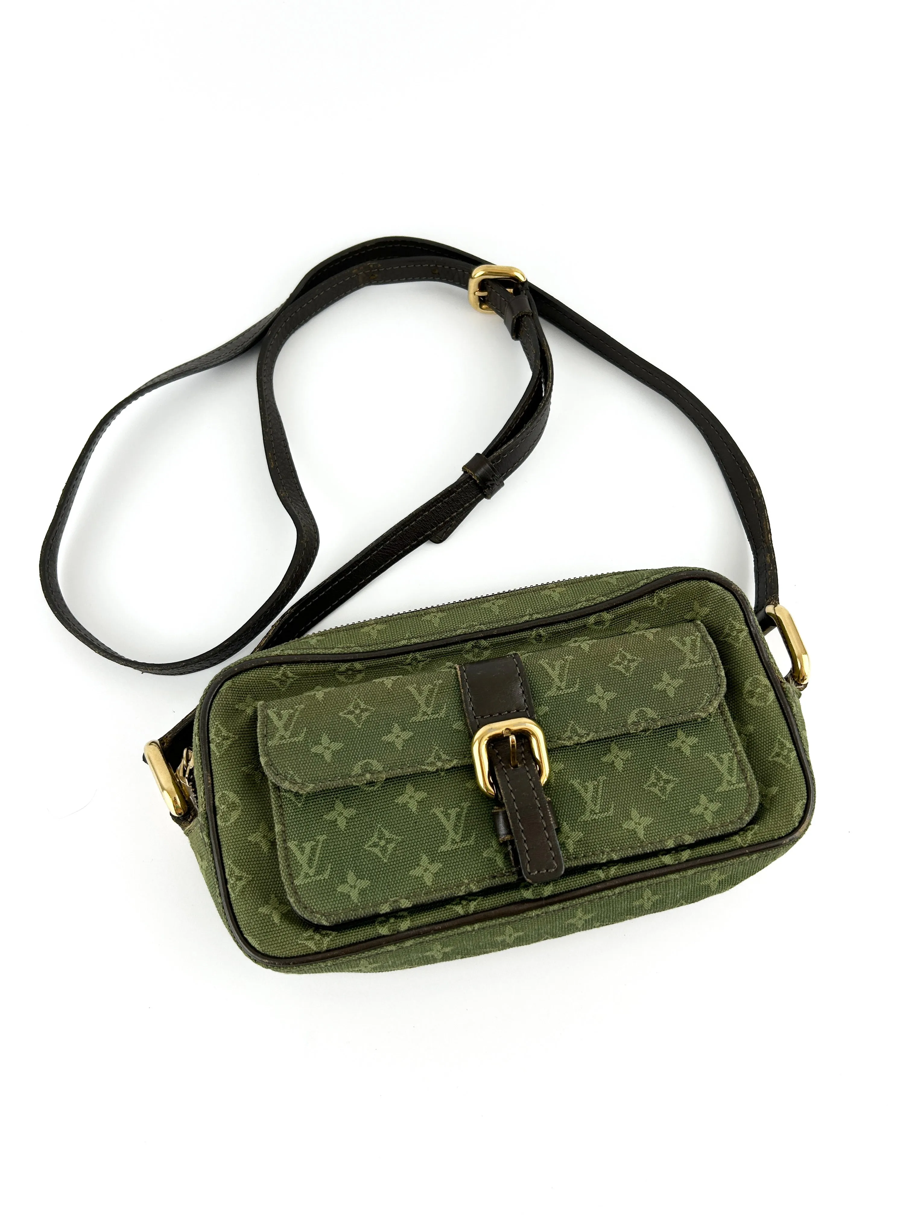 Vintage Louis Vuitton Khaki Juliette MM Crossbody Bag (2002)