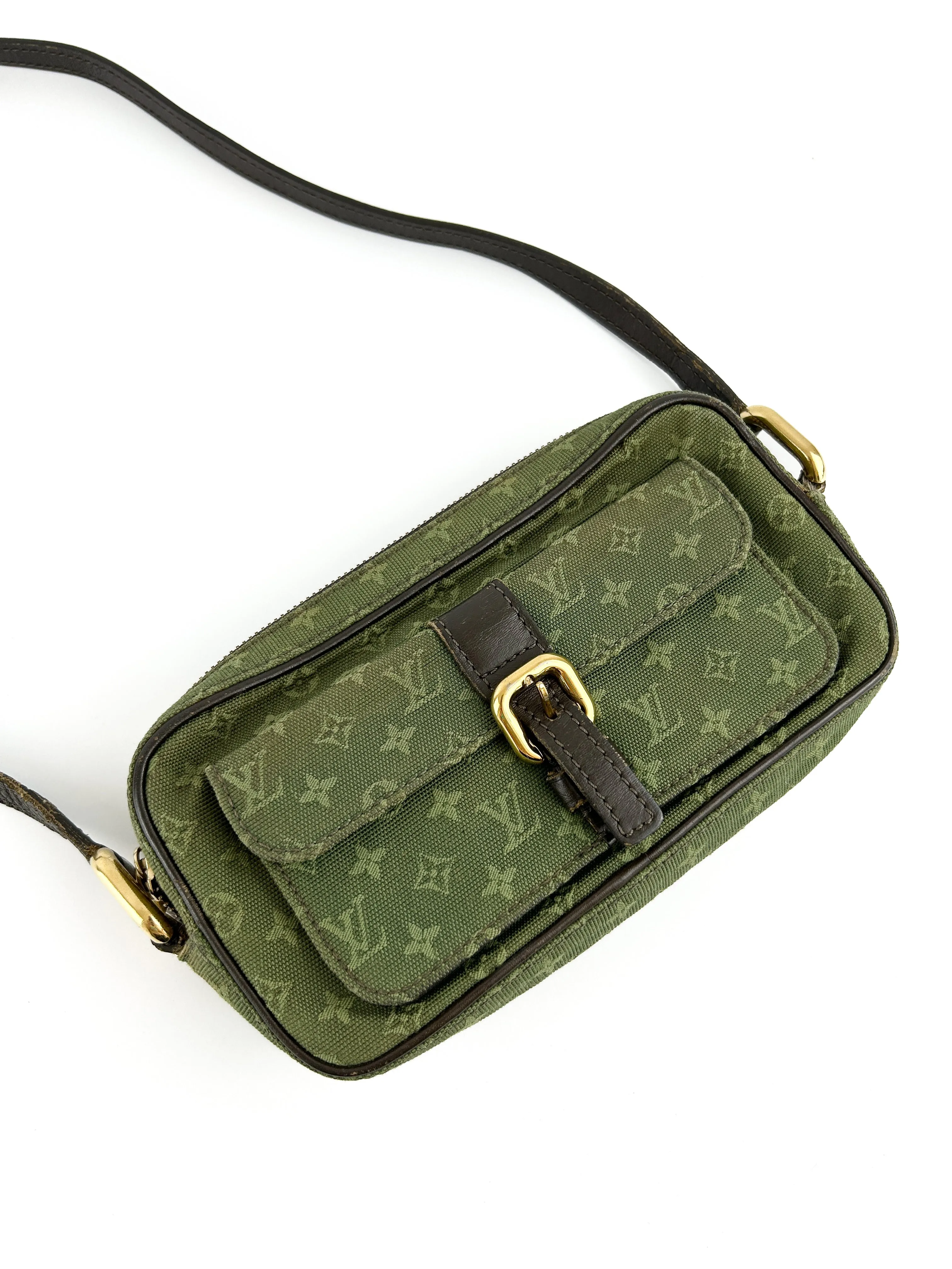 Vintage Louis Vuitton Khaki Juliette MM Crossbody Bag (2002)
