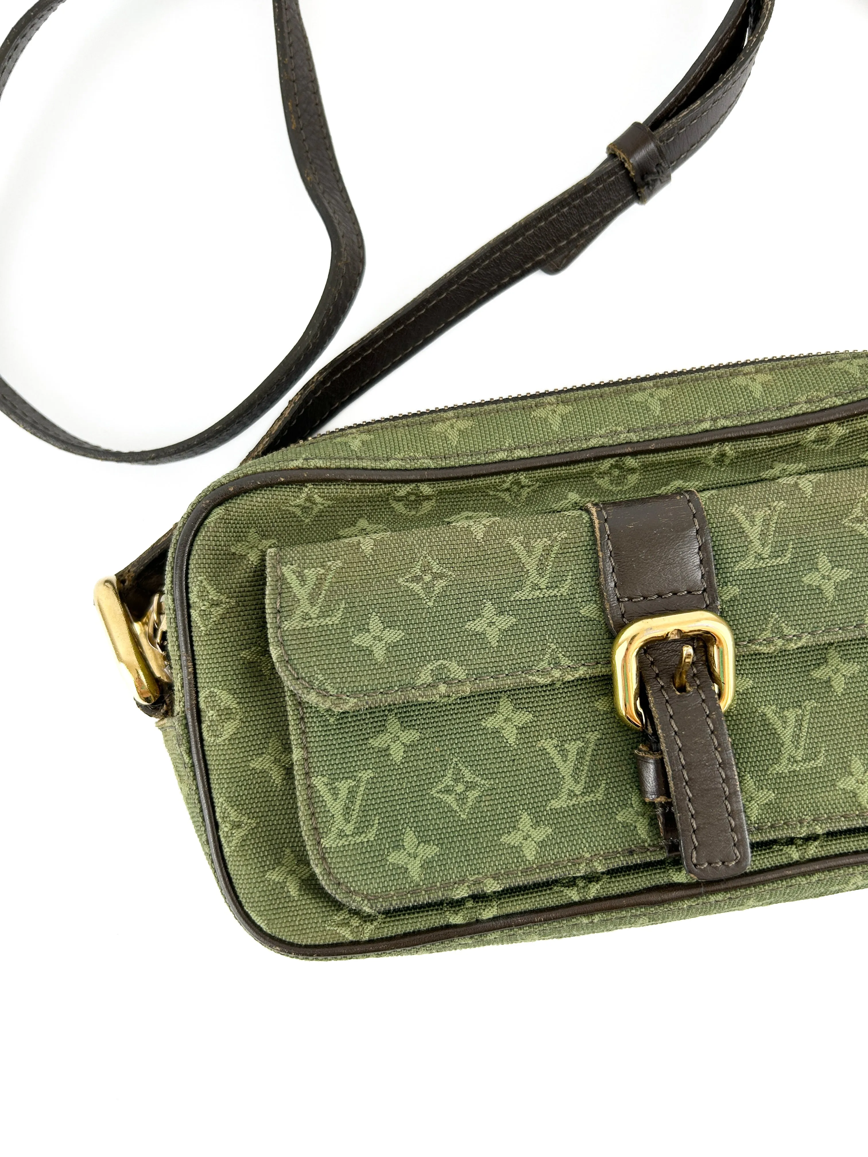 Vintage Louis Vuitton Khaki Juliette MM Crossbody Bag (2002)