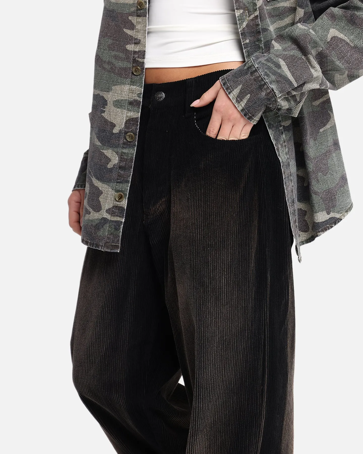 XXIII Corduroy Wash Pants Black